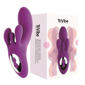 Feelztoys TriVibe G-punkta vibrators ar klitora un kaunuma lūpu stimulāciju purpl