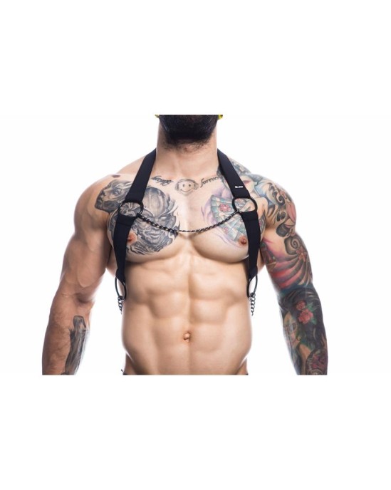 Cut4Men Melnas ķēdes krūšu siksna