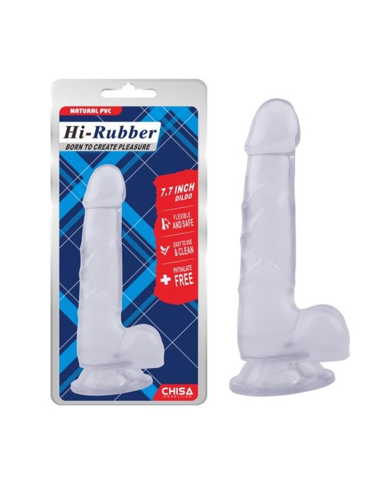 Chisa Дилдо Hi-Rubber 7.7 Прозрачный