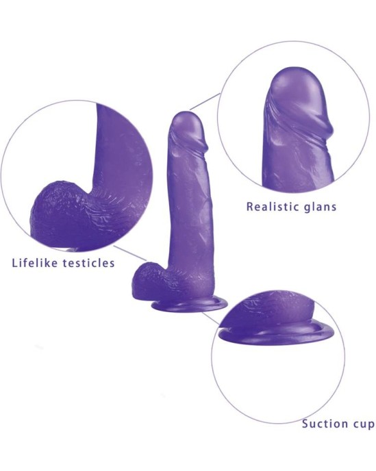 Lovetoy Dildo želejveida kniedes 8 violetas