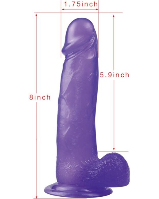 Lovetoy Dildo Jelly Studs 8 Purple