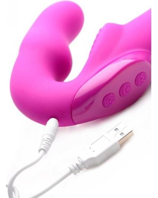 Strap U Evoke Vibrating Strapless Strap-On Pink