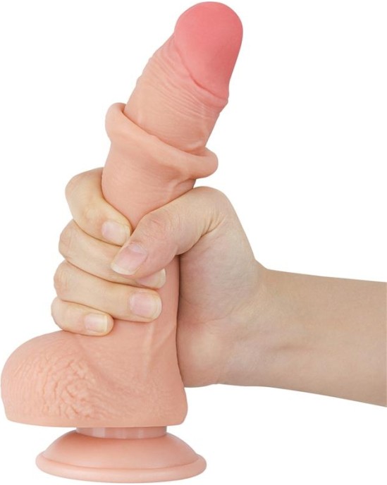 Lovetoy Bīdāmās ādas divslāņu dildo 7.5