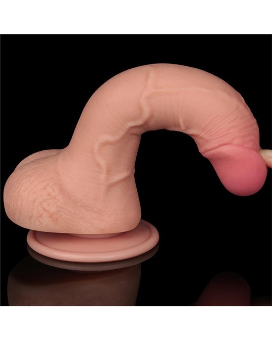 Lovetoy Bīdāmās ādas divslāņu dildo 7.5