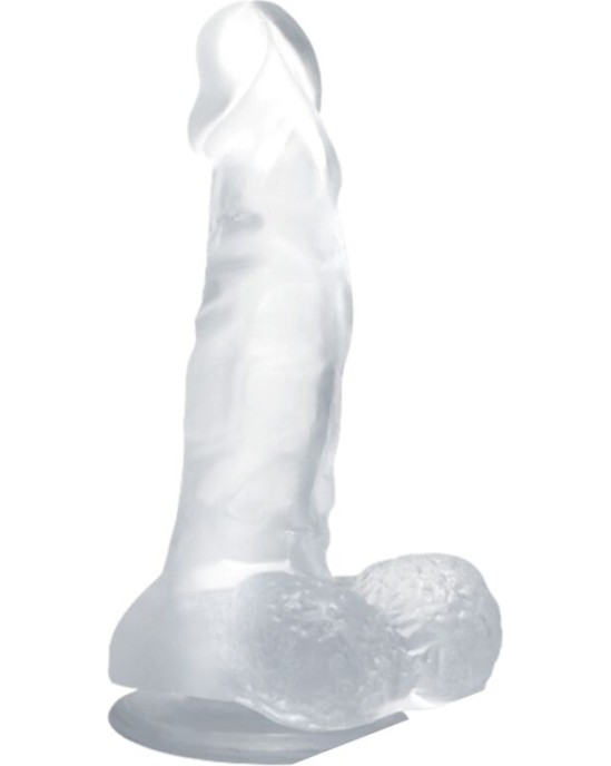 Baile Dildos BAILE - REALISTIC DILDO WITH SUCTION CUP AND TESTICLES 16.7 CM TRANSPARENT