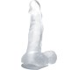 Baile Dildos BAILE - REALISTIC DILDO WITH SUCTION CUP AND TESTICLES 16.7 CM TRANSPARENT