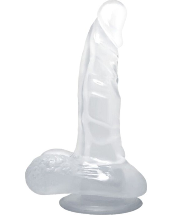 Baile Dildos BAILE - REALISTIC DILDO WITH SUCTION CUP AND TESTICLES 16.7 CM TRANSPARENT