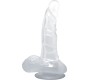 Baile Dildos BAILE - REALISTIC DILDO WITH SUCTION CUP AND TESTICLES 16.7 CM TRANSPARENT