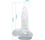 Baile Dildos BAILE - REALISTIC DILDO WITH SUCTION CUP AND TESTICLES 16.7 CM TRANSPARENT