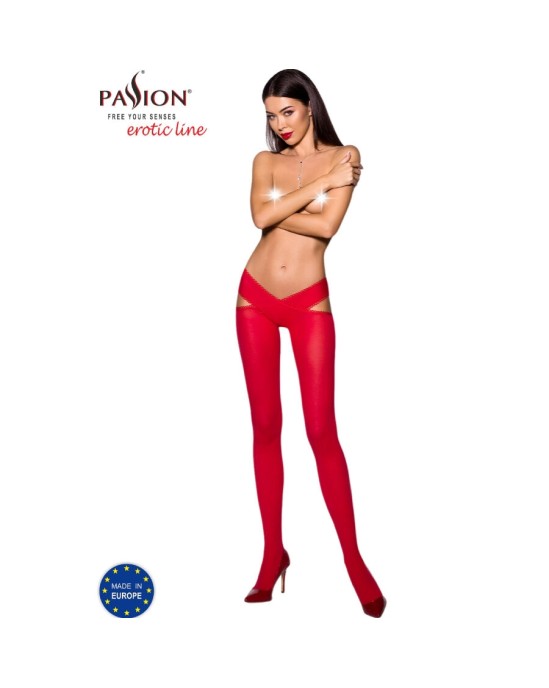 Passion Woman Garter & Stock PASSION — TIOPEN 005 STOCKING RED 1/2 (60 DEN)