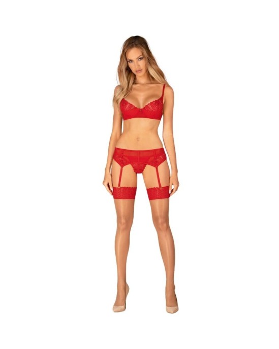 Obsessive Sets OBSESSIVE - INGRIDIA THREE PIECES RED M/L