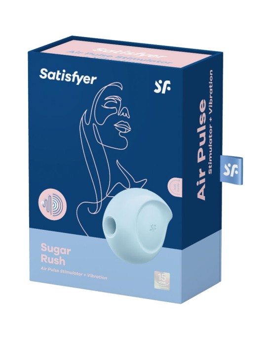 Satisfyer Air Pulse SATISFYER - СТИМУЛЯТОР И ВИБРАТОР SUGAR RUSH AIR PULSE, СИНИЙ