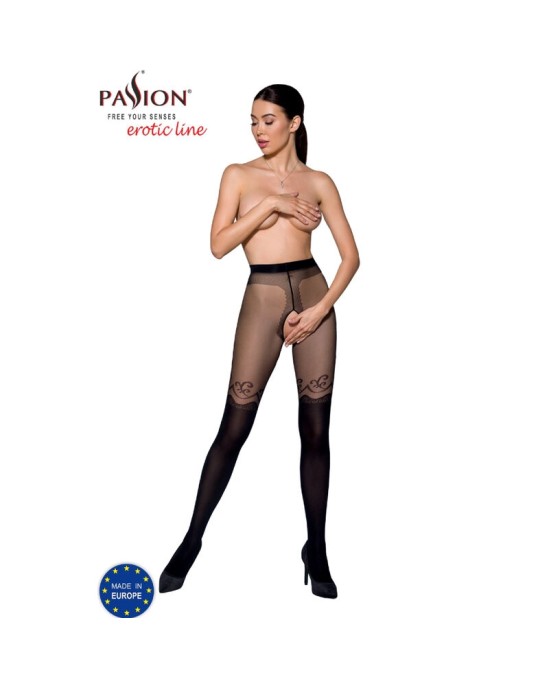 Passion Woman Garter & Stock PASSION — TIOPEN 012 STOCKING BLACK 1/2 (20/40 DEN)