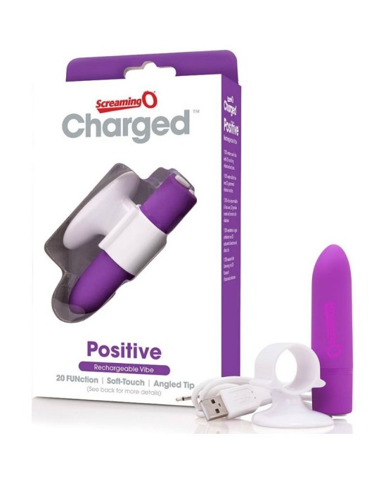 Screaming O RECHARGEABLE MASSAGER - POSITIVE.- PURPLE