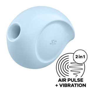 Satisfyer Air Pulse APMIERINĀTĀJS — SUGAR RUSH AIR PULSE STIMULATOR UN VIBRATOR BLUE