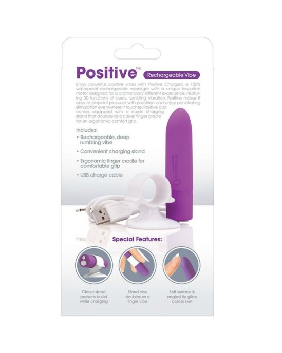 Screaming O RECHARGEABLE MASSAGER - POSITIVE.- PURPLE