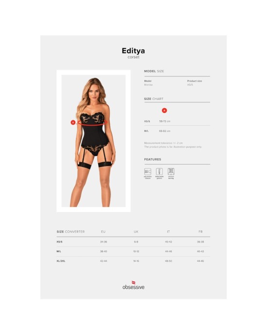 Obsessive Corsets OBSESĪVS - EDITYA KORSETS XS/S