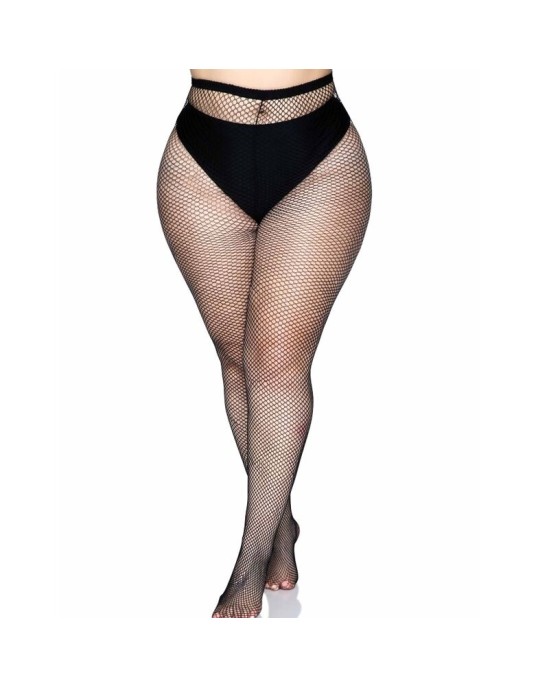 Leg Avenue Hosiery LEG AVENUE BACKSEAM PANTYHOSE - BLACK PLUS SIZE