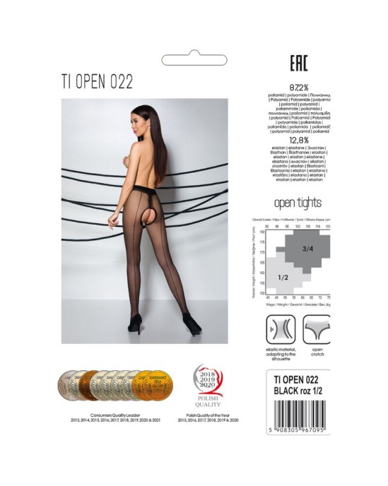 Passion Woman Garter & Stock PASSION - ЧУЛКИ TIOPEN 022 ЧЕРНЫЕ 1/2 (20 DEN)