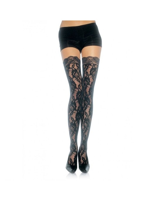 Leg Avenue Hosiery LEG AVENUE FLORAL LACE STOCKINGS