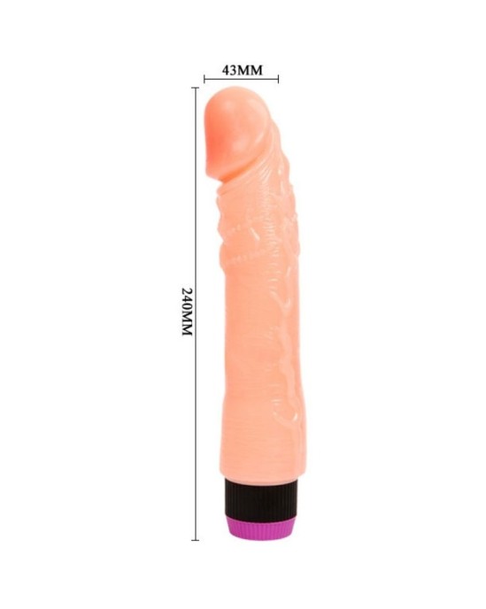 Baile Vibrators DABISKS Elastīgs REĀLISTS VIBRATORS 24 CM
