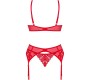 Obsessive Sets OBSESSIVE - INGRIDIA THREE PIECES RED M/L