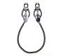 Bondage Play Adjustable nipple clamps butterfly style with black chain