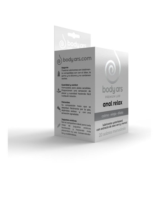 Body Ars Vienas devas anālais relaksējošs ūdens bāzes lubrikants želeja 20 x 4 ml