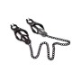 Latetobed Bdsm Line Japanese Nipple Clamps with Chain Black