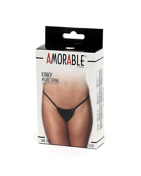 Amorable Micro Thong Black Size One Size