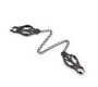 Latetobed Bdsm Line Japanese Nipple Clamps with Chain Black