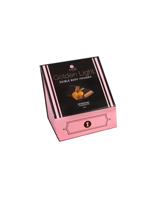 Secret Play 100% ēdamā pulvera komplekts un spalvu šokolādes, kanēļa un ingvera aromāts