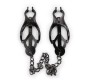 Latetobed Bdsm Line Japanese Nipple Clamps with Chain Black