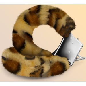 Crushious LOVE CUFFS FURRY HANDCuffs LEOPARD