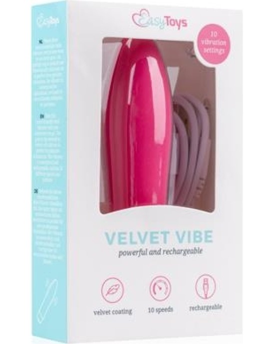 Easytoys Velvet Vibrator Bullet - rozā