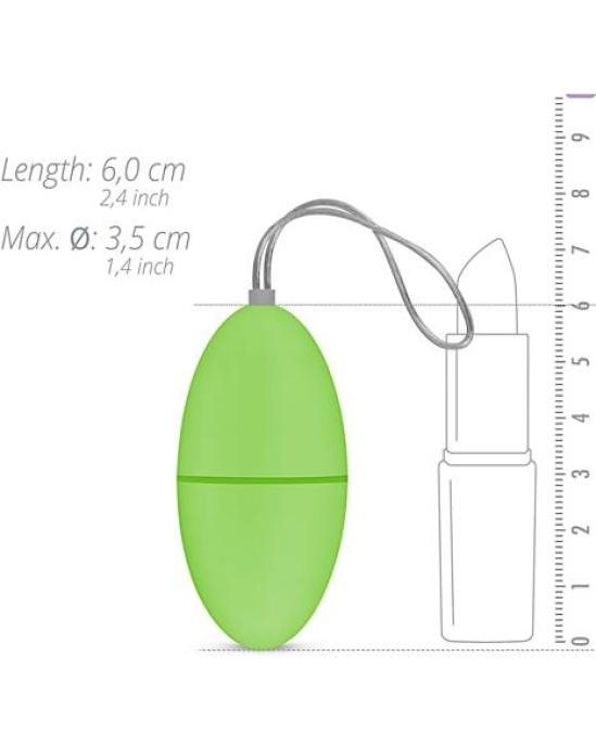 Easytoys Tālvadības pults vibrējošā ola - zaļa