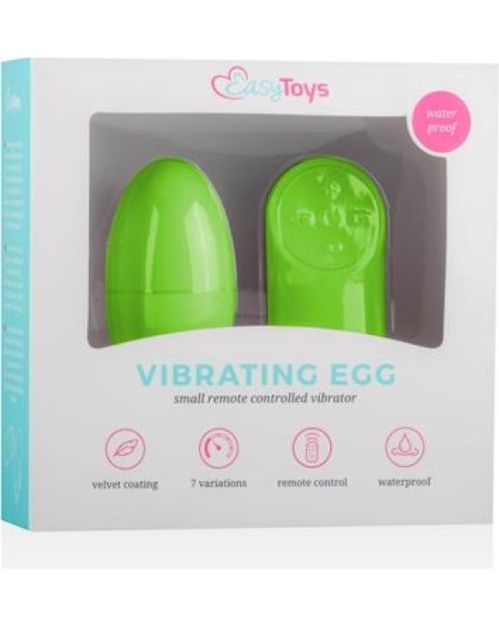 Easytoys Tālvadības pults vibrējošā ola - zaļa