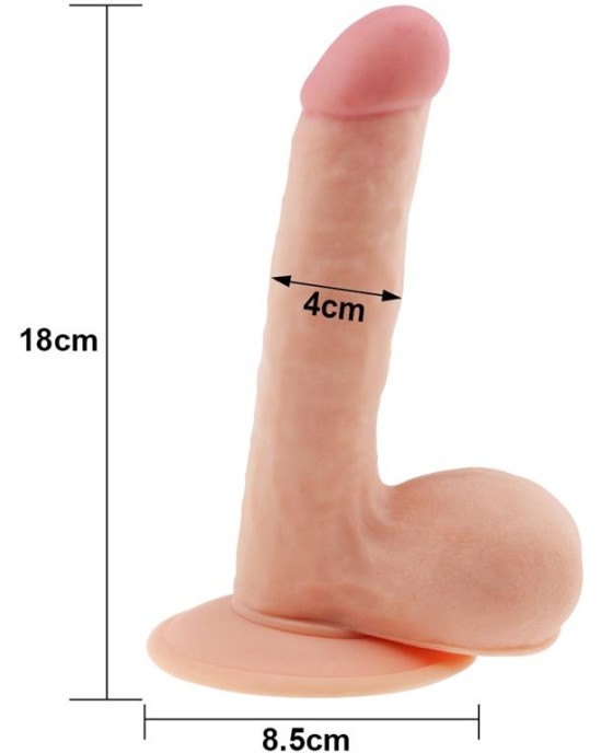 Lovetoy Dildo The Ultra Soft Dude 7.5 Flesh