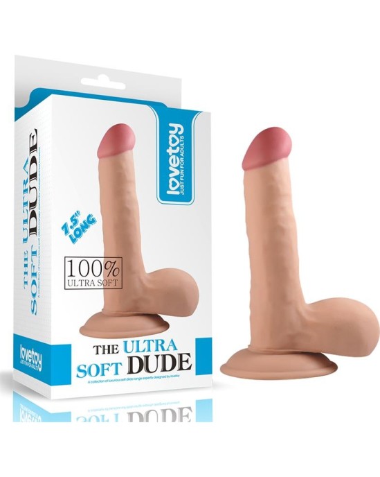 Lovetoy Dildo The Ultra Soft Dude 7.5 Flesh