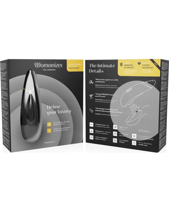 Womanizer PREMIUM 2 CLITORAL STIMULATOR BLACK