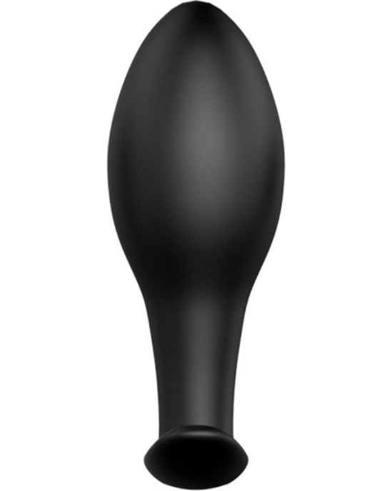 Pretty Love Bottom PRETTY LOVE ANAL PLUG ANCHOR FORM SILICONE 12 VIBRATION MODES BLACK