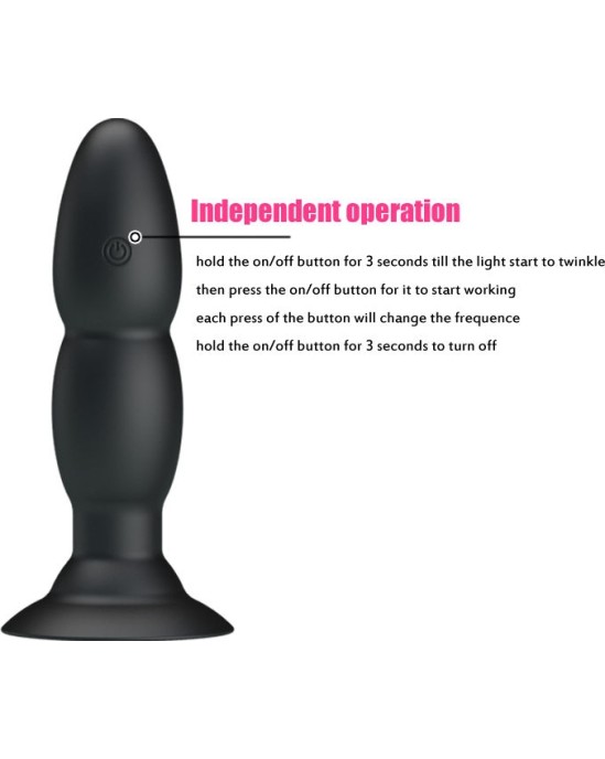 Pretty Love Bottom PRETTY LOVE — IESLĒGTS VIBRATORS UN ROTĒŠANA AR TĀLVADĪBAS PULTI