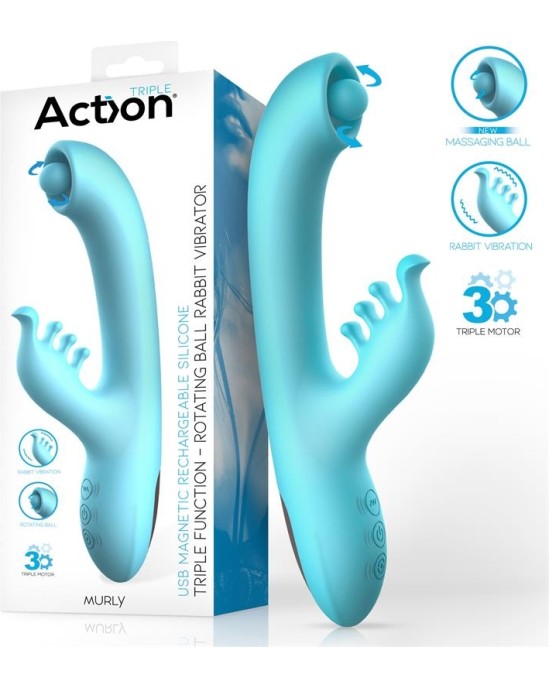 Action Murly Soft Massaging Ball 360? con Vibraci?n Doble - 3 Motores