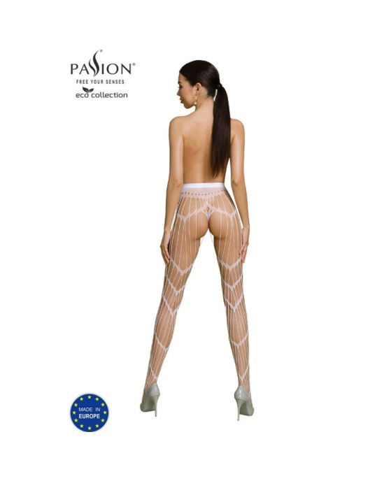 Passion Woman Garter & Stock PASSION - ECO COLLECTION BODYSTOCKING ECO S006 WHITE