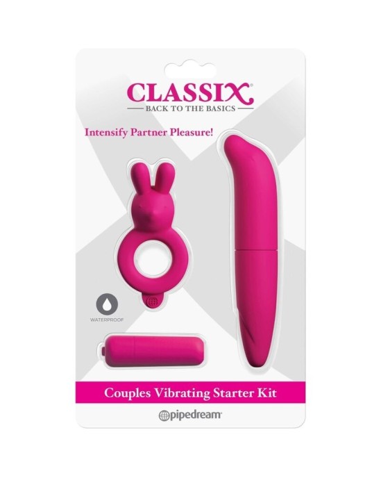 Classix KIT FOR COUPLES WITH RING, BULLET AND STIMULATOR PINK