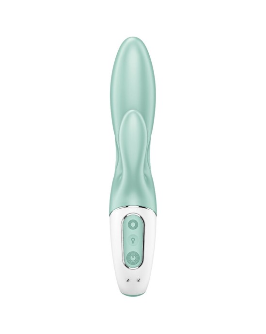 Satisfyer Connect APMIERINĀTĀJS — GAISA PUMP BUNNY 5+ PIEPŪŠAJAM TRUKŠU VIBRATORA APP GREEN