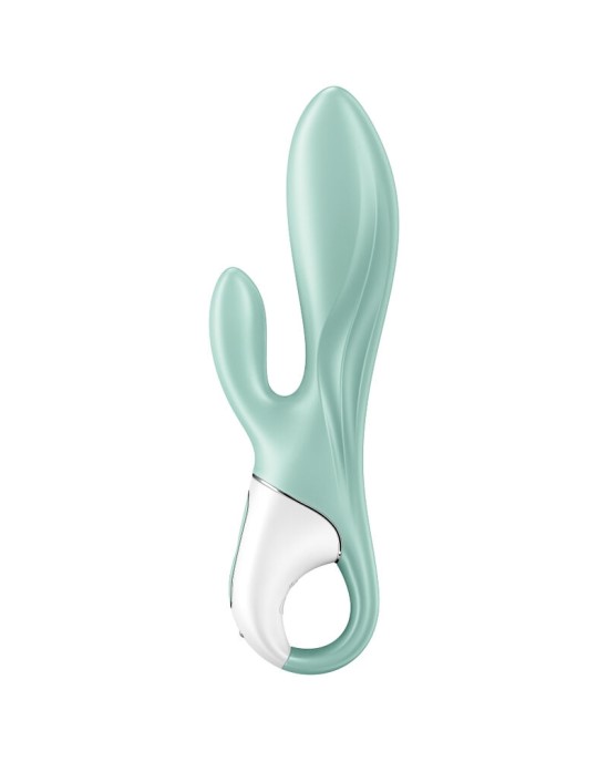 Satisfyer Connect APMIERINĀTĀJS — GAISA PUMP BUNNY 5+ PIEPŪŠAJAM TRUKŠU VIBRATORA APP GREEN