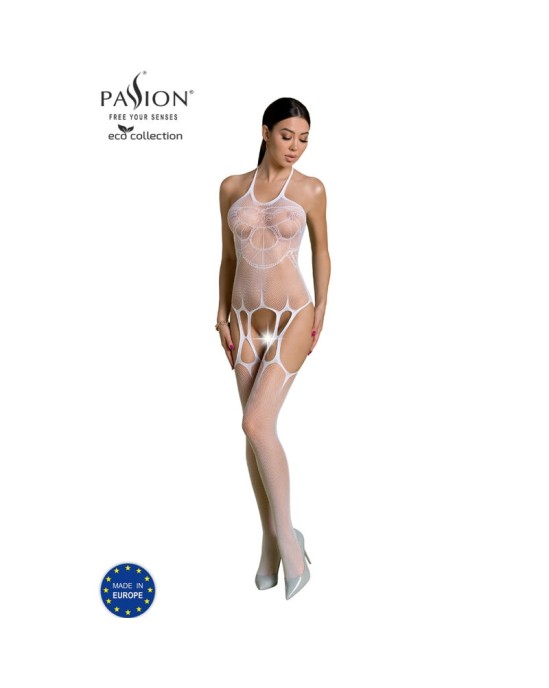 Passion Woman Bodystockings PASSION - ECO COLLECTION BODYSTOCKING ECO BS002 WHITE