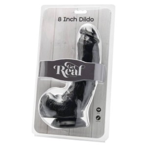 Get Real DILDO 20,5 CM AR Bumbiņām MELNS