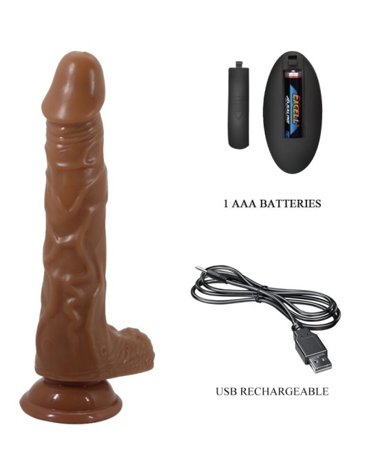 Baile Dildos DANCE - REALISTIC VIBRATOR WITH REMOTE CONTROL SUCTION CUP